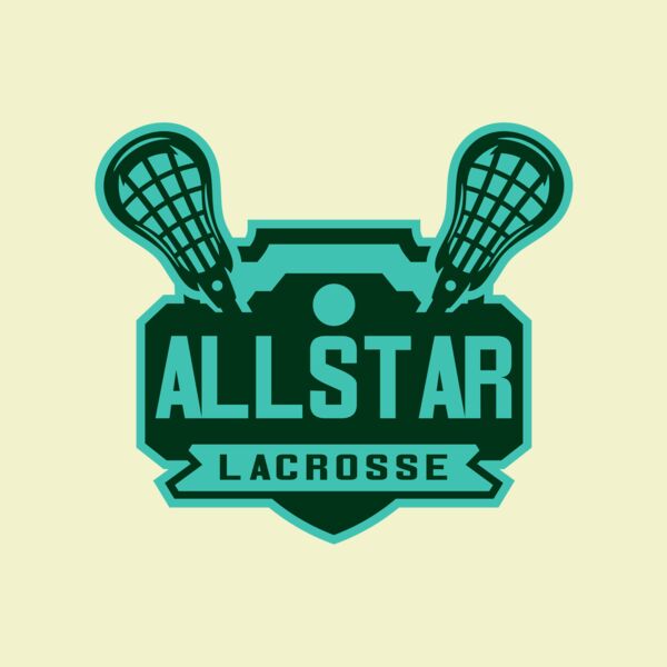 All stars Lacrosse Logo Template Thumbnail
