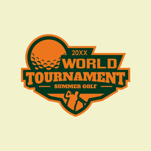 World Tournament Simmer Golf logo template Thumbnail