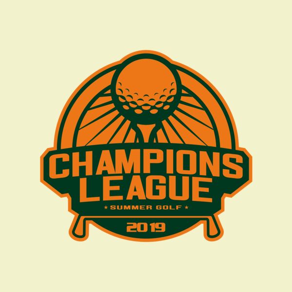Champions League Summer Golf logo template Thumbnail