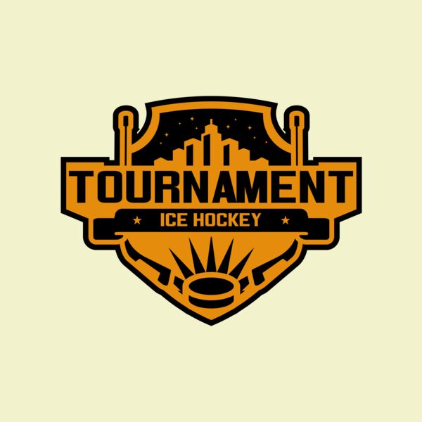 Tournament Ice Hockey logo template 02 Thumbnail