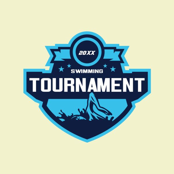 Swimming Tournament logo template Thumbnail