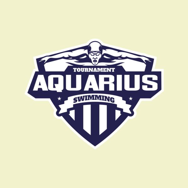 Aquarius Swimming Tournament logo template Thumbnail