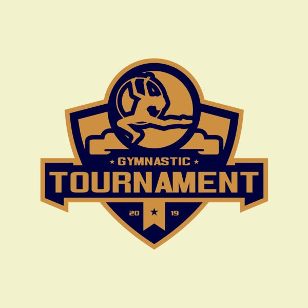 Gymnastic Tournament logo template 02 Thumbnail