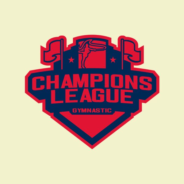 Champions League Gymnastic logo template Thumbnail