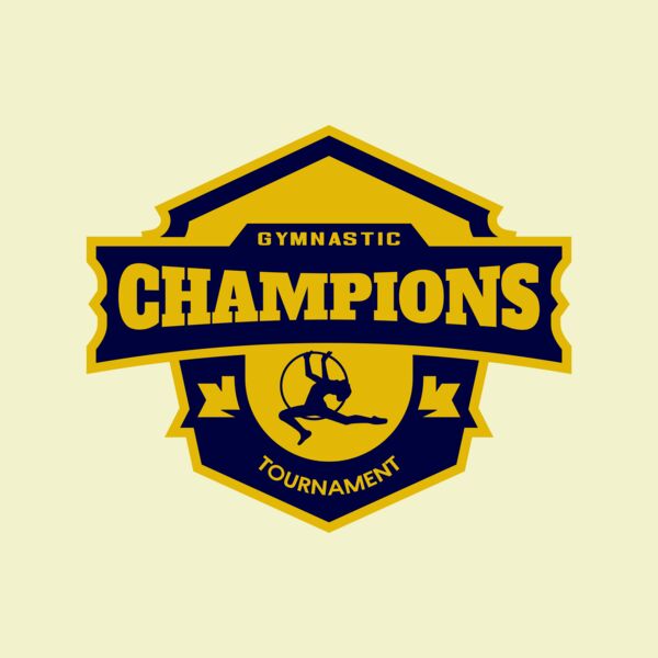 Champions Gymnastic Tournament logo template Thumbnail