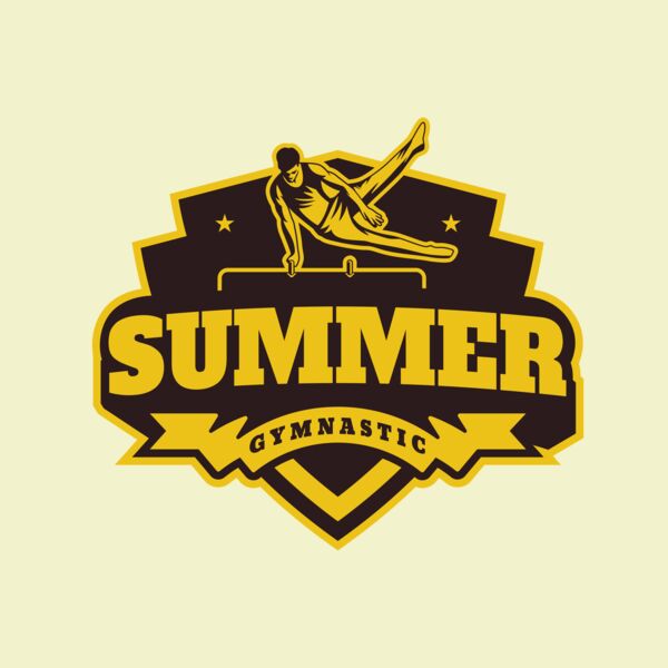 Summer Gymnastic logo template Thumbnail