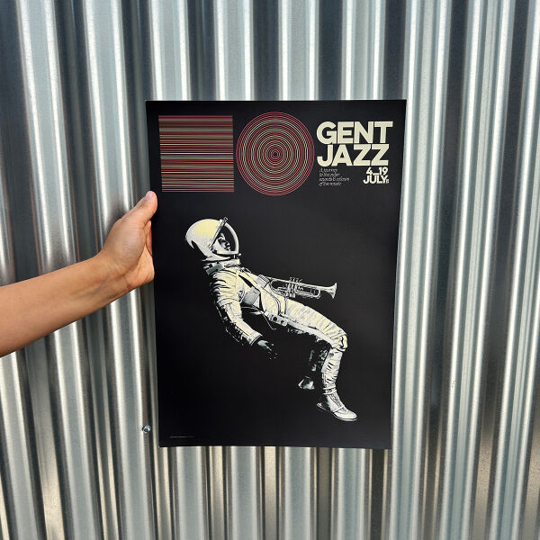 Poster astronaut stripes A1 Thumbnail