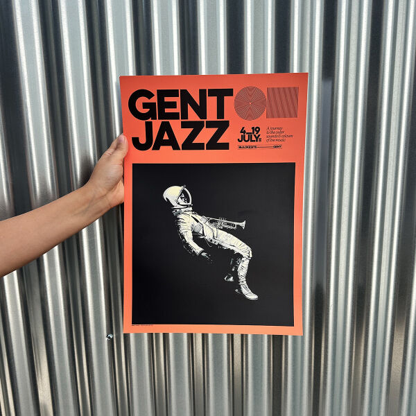 Poster astronaut orange A1 Thumbnail